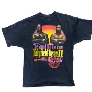 Vintage 1996 Mike Tyson vs Holyfield The Sound and the Fury MGM Grand XL T-Shirt